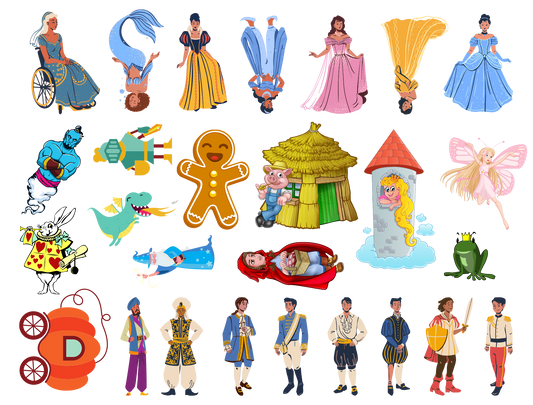 Storybook Themed Stickers on Zero Waste Release Liners