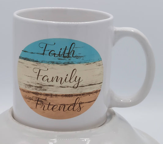 Faith Family Friends Mug Secondhand - Green Distributors