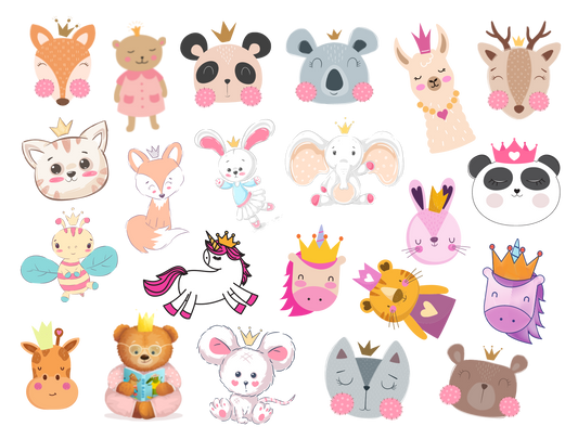 Storybook Themed Stickers on Zero Waste Release Liners