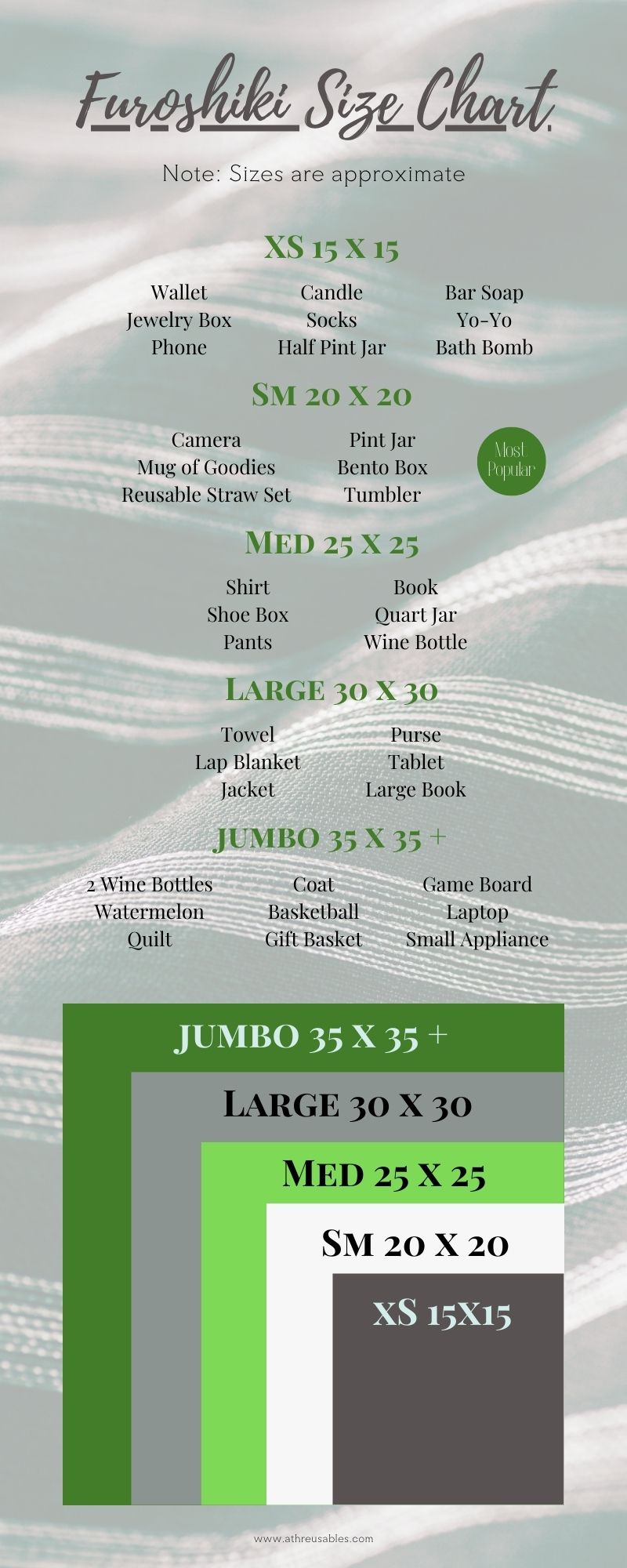 Shiny Collection Furoshiki Style Reusable Gift Wrapping Fabric