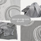 Shiny silver circle pattern reversible fabric furoshiki wrapping cloth