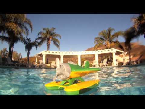 Video of Green Toys yellow and green seaplanes being played with at the beach, the pool, and pretend flying in the air. Available at Green Distributors.