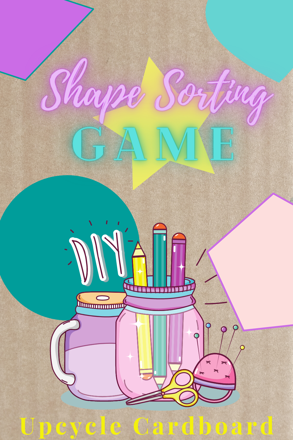 Sorting Games Diy Box DIY Shape Sorting Game with Recycled Cardboard – Green Distributors