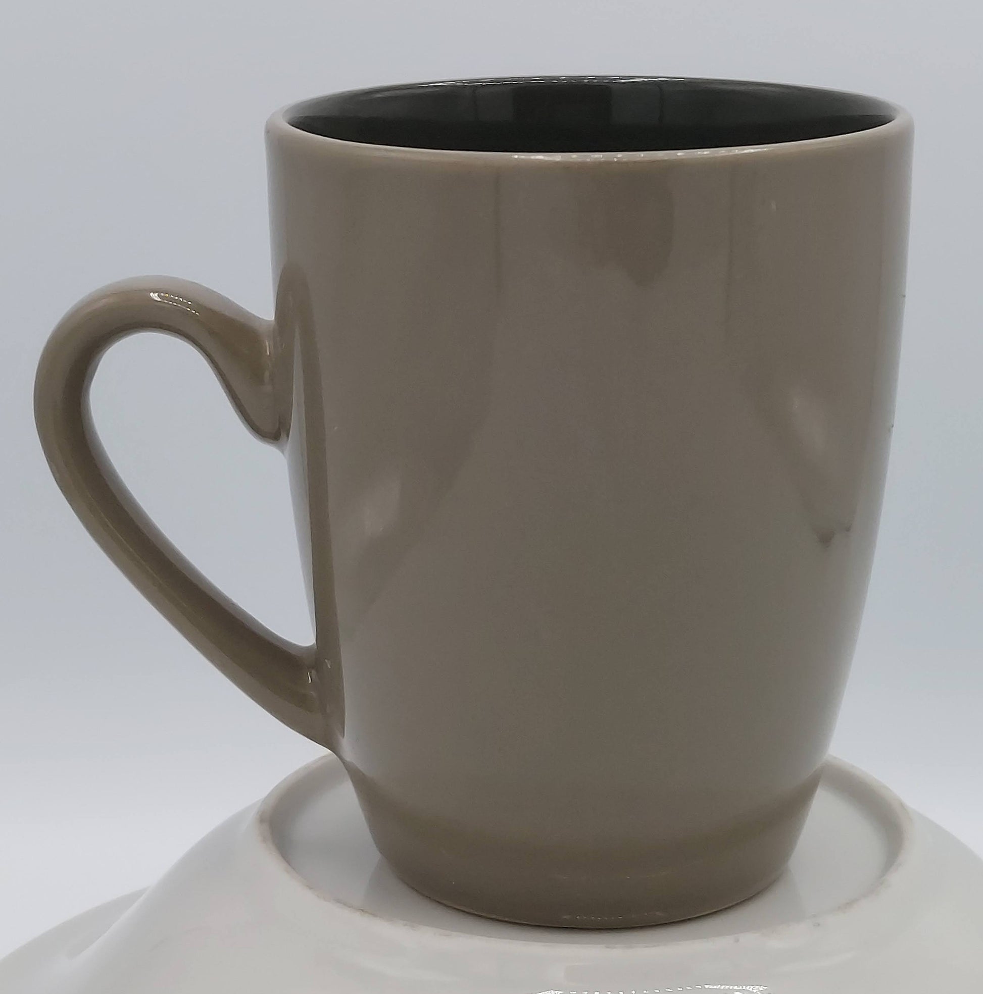 Taupe & Forest Green Mug Secondhand - Green Distributors