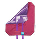 Onya adjustable size reusable lunch wrap in the color Pink with a purple lining and velcro enclosure. Available at Green Distributors.