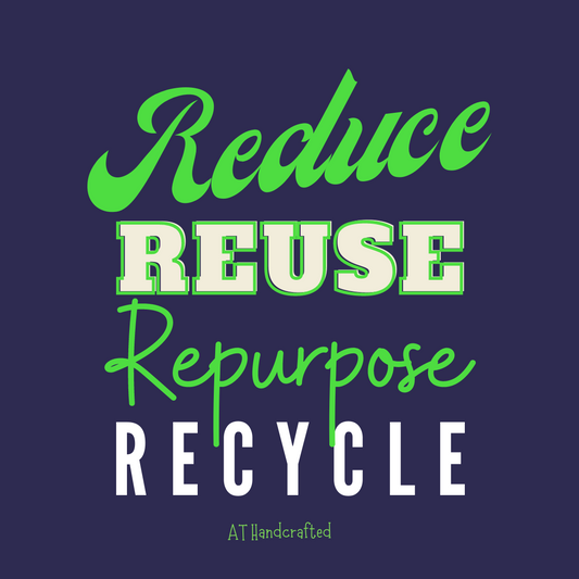 Reduce, Reuse, Repurpose, Recycle Square Sticker with Zero Waste Liner