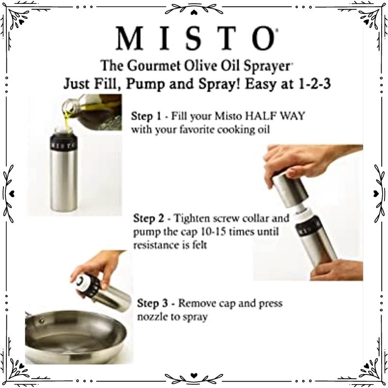 Misto Refillable Cooking Oil Spray Bottle Aluminum – Green