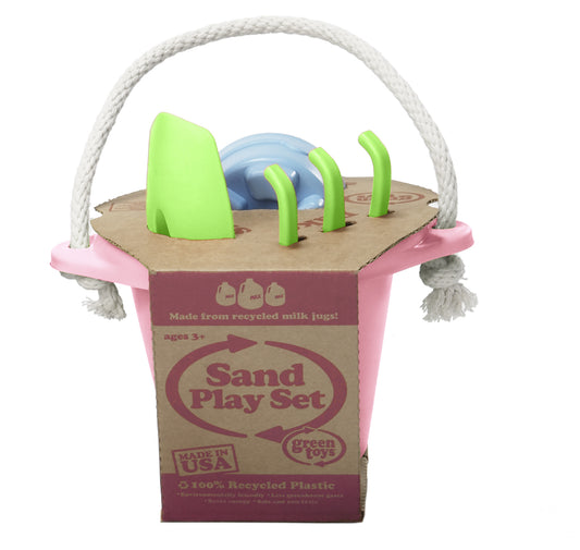 Sand Play Set with Pink Bucket Made From 100% Recycled Plastic Milk Jugs Green Toys - Green Distributors